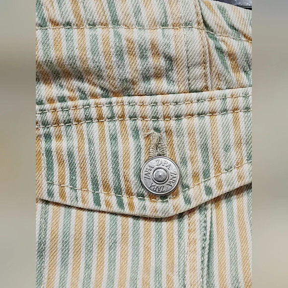 ZARA lightweight striped bandeau-style sleeveless top Size X-Large NEW - Picture 5 of 13